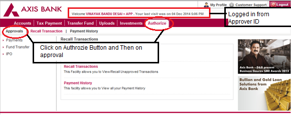 Personal loan online statement of axis bank