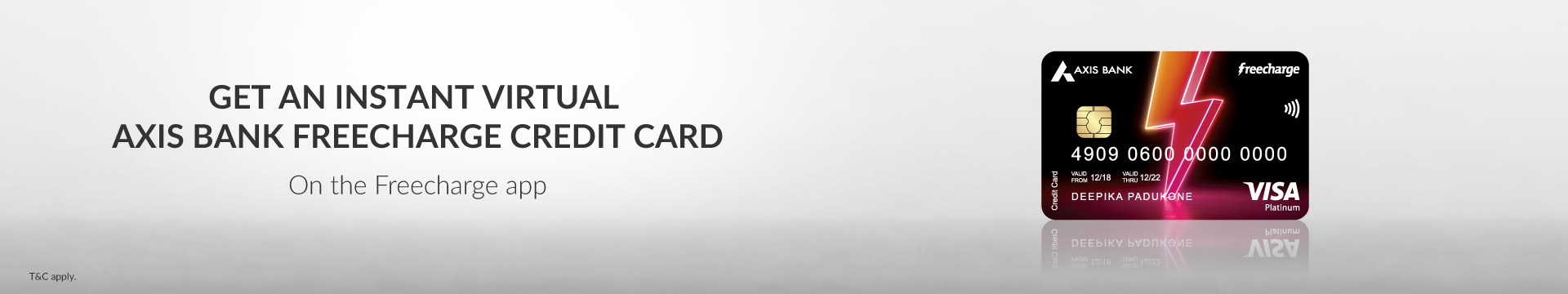 FreeCharge Credit Card Banner