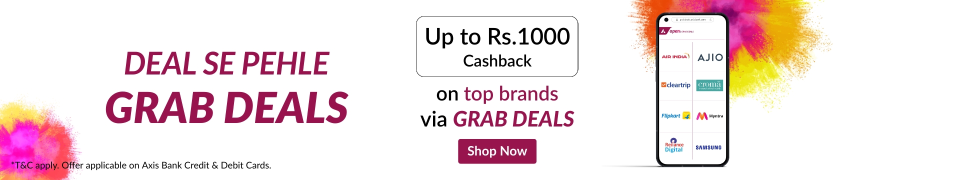 Deal se pehle Grab Deals offers