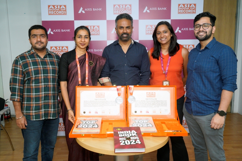Asia Book of Records felicitates Axis Bank for its ‘Open for the Planet Clean-A-Thon’ initiative