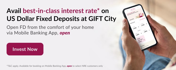  Axis Bank introduces digital opening of US Dollar Fixed Deposits for NRI customers at GIFT City through its mobile application 